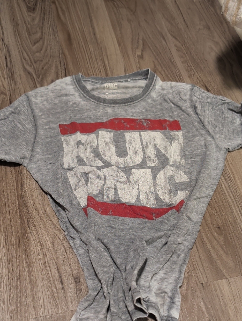 RUN DMC Grey Burnout Tee